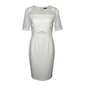 Jax Black Label Dress Women 6‎ Ivory Mesh Overlay Sheath Bodycon Formal NWT thumbnail 2