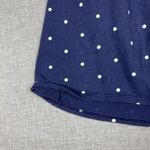 Old Navy Tank Top Womens XXL Blue Scoop Neck Sleeveless Polka Dot Tie Front thumbnail 3