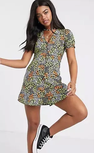 ASOS Floral Print Dress thumbnail 1