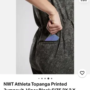 Athleta Women's Gray Jumpsuit Size 3 XL Tapanga Printed Very Lightweight thumbnail 4