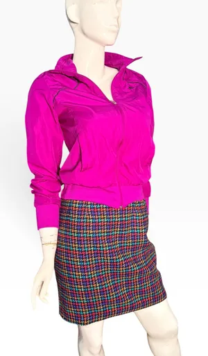 Vintage Nike Athletic Dept Magenta Pink Full Zip Windbreaker Jacket Womens S thumbnail 1