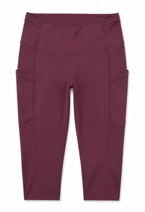 Lululemon 10 Fast and Free High-Rise Crop II Non-Reflective Nulux Garnet Cropped thumbnail 1