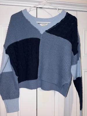 No Comment Color Block Sweater thumbnail 1