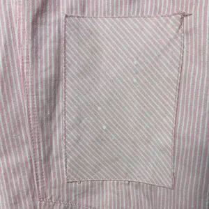 Unbranded Hickory Stripe Pants Women 31 Pink Good Patchwork Utility Splatter thumbnail 6
