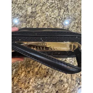 Ted Baker black Textured tweed vanity bag Purse Crossbody Hand Held Chain thumbnail 7
