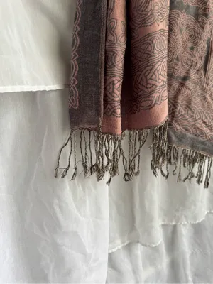 Celtic Pashmina Scarf Pink thumbnail 3