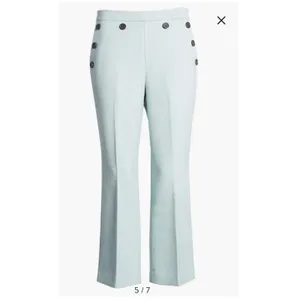 Halogen X Atlantic Pacific Button Detail Red Kick Flair Pants High Rise Sz 12 thumbnail 7