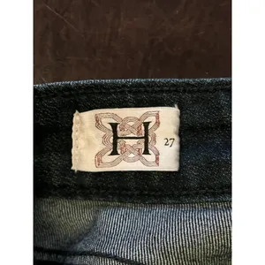 Habitual Jeans Womens 27 Dark Wash Bootcut Raw Hem Made In USA Stretch Denim thumbnail 8