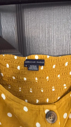 American Eagle yellow polka dot romper thumbnail 3