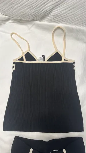 H&M Black and White Contrast Knit Set thumbnail 2
