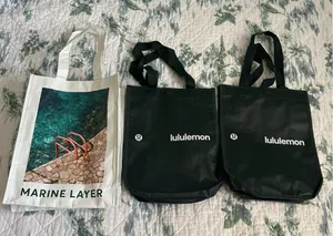 Lululemon Marine Layer Sustainable Tote Bag Set Three Trio Small Green Pool thumbnail 1
