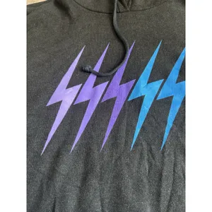 AVIATOR NATION Charcoal Ombré Bolt Pullover Hoodie Women's Size L thumbnail 3