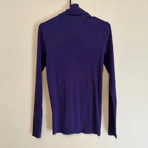 Ralph Lauren Purple Lightweight Turtleneck Long Sleeve Shirt Ribbed Preppy Large thumbnail 3