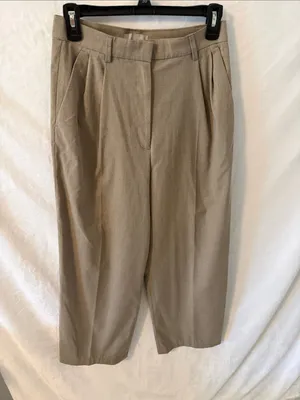 H&M Beige Wide-Leg Women's Pants thumbnail 3