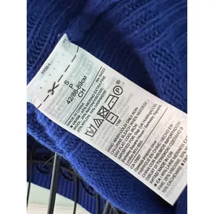 Banana Republic Filpucci Blue Italian V Neck‎ Back Button Sweater S Merino Wool thumbnail 4
