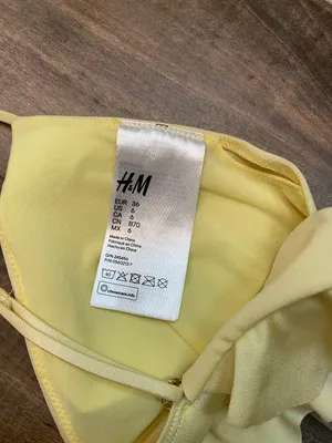 H&M Yellow Triangle Bikini Top thumbnail 12