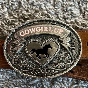 Cowgirl Up Leather Belt Brown thumbnail 7