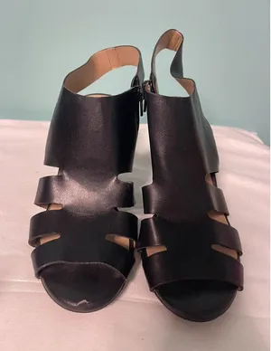 INC International Concepts Sz8.5 black zipup anklestrap‎ S-284 thumbnail 1
