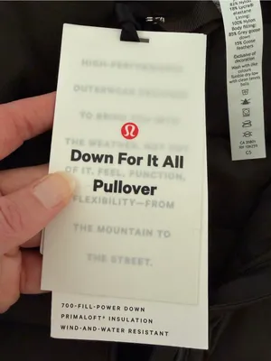 Lululemon Down For It All Pullover Jacket Dark Olive Size 6 Run Outdoor Winter thumbnail 8