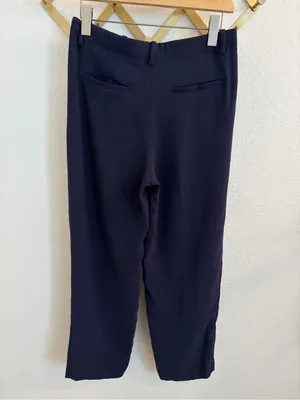 Theory Admiral Crepe Light Navy Pleated Dress Pants 4 thumbnail 6