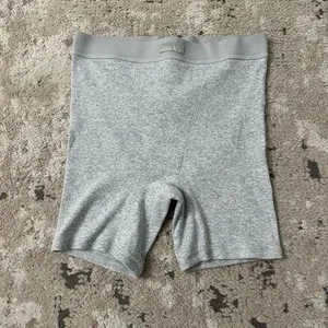 Skims Stretch Cotton Rib Boxers Size Small - Light Heather Grey thumbnail 2