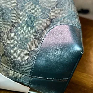Gucci Black Tote Hand Bag with Iconic GG Design thumbnail 10