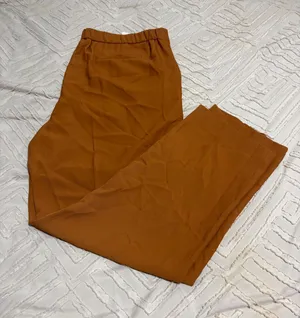 Calvin Klein Women's Straight Leg Pants in Rust Brown thumbnail 1