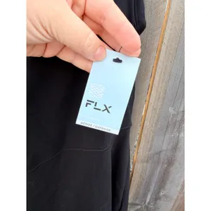 FLX $55 NEW Women's Affirmation Strappy Flounce Active Wear Dress in Black Lg thumbnail 4