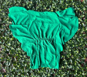 Haptics by Karen Green Button Ruffle Woven Top size Large thumbnail 3