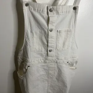 Levi's White‎ Denim Overall Skirt XL Soft Girl Cottagecore Farmcore Casual Y2K thumbnail 5