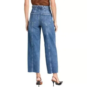Frame Daphne Braided Wide Leg Crop Jeans thumbnail 2
