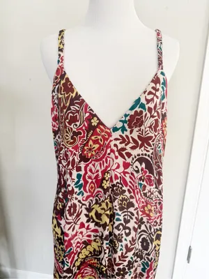 Zara Floral Paisley Maxi Dress Size Medium thumbnail 3