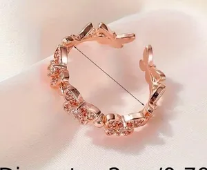 Elegant Butterfly Shaped Open Adjustable Rose Gold Ring thumbnail 3