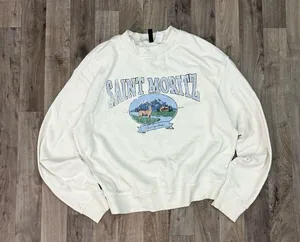Saint Moritz distressed graphic crewneck sweatshirt thumbnail 1