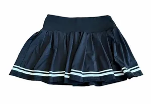 Jolie & Joy Black Pleated Mini Skort with White Stripe Detail thumbnail 1