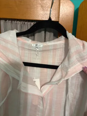 Tavik Pink and White Striped Romper Jumpsuit thumbnail 2