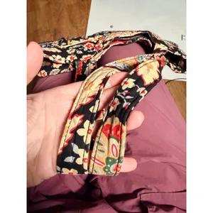 Vera Bradley Versailles Carry Me Away Tote Bag Quilted Floral Black Large 18.5" thumbnail 7