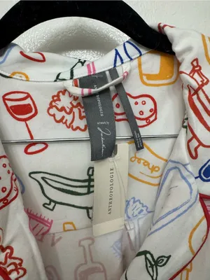 NWT Anthropologie LyreBird Briar Pajama Shirt | ModaLuxe Sleepwear thumbnail 4