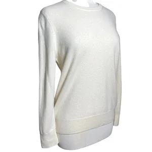 NADAAM Women’s The Original Cashmere Crewneck Sweater in White thumbnail 3