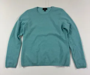 Charter Club Sweater Womens M Blue 100% Cashmere Crew Neck Lightweight Pullover thumbnail 1