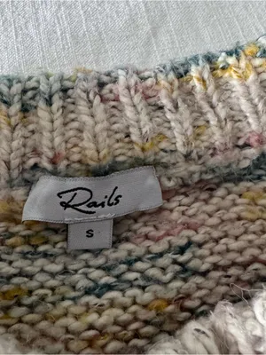 Rails Sybil White Space Dye Sweater - Small thumbnail 7