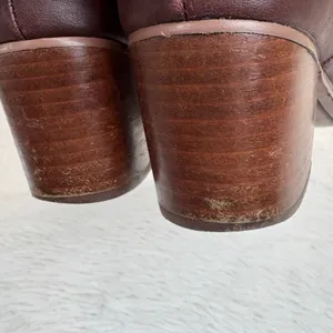 TOMS Leila Leather Ankle Bootie Oxblood Dark Red Zip Closure Size 7 thumbnail 9