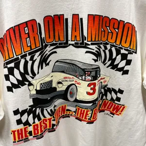 The Vintage Shop Vintage 1996 Dale Earnhardt The Early Days Driver on a Mission White Tee Nascar thumbnail 2