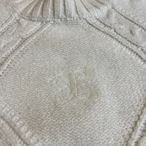 Aelfric Eden Heart Choice Cable Knit Mock Neck Sweater White Size S thumbnail 4