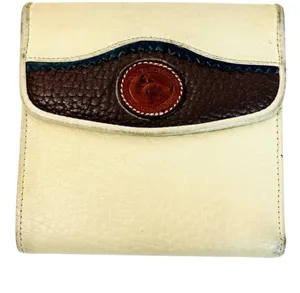 Dooney & Bourke Vintage Wallet, Bone All Weather Leather, British Tan, Kisslock thumbnail 1
