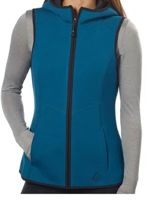 Gerry Turquoise Zip-up Hooded Vest - Size Small thumbnail 2