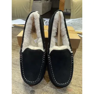 Women's Ansley Slipper Size 7 Black Suede Fur Lining thumbnail 2