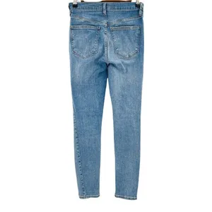 Free People Distressed Light Wash High Rise Stretch Skinny Jeans 26 S Short thumbnail 8