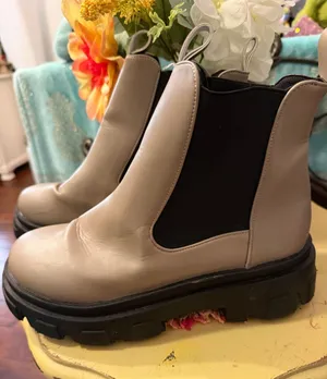🥾🥾🥾BOGOHO🥾🥾🥾Women's Chunky Chelsea Combat Boot in Taupe-9 thumbnail 1