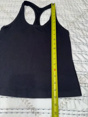 Lululemon Black Racerback Tank Top Built-In Bra Yoga Workout Size Small thumbnail 6